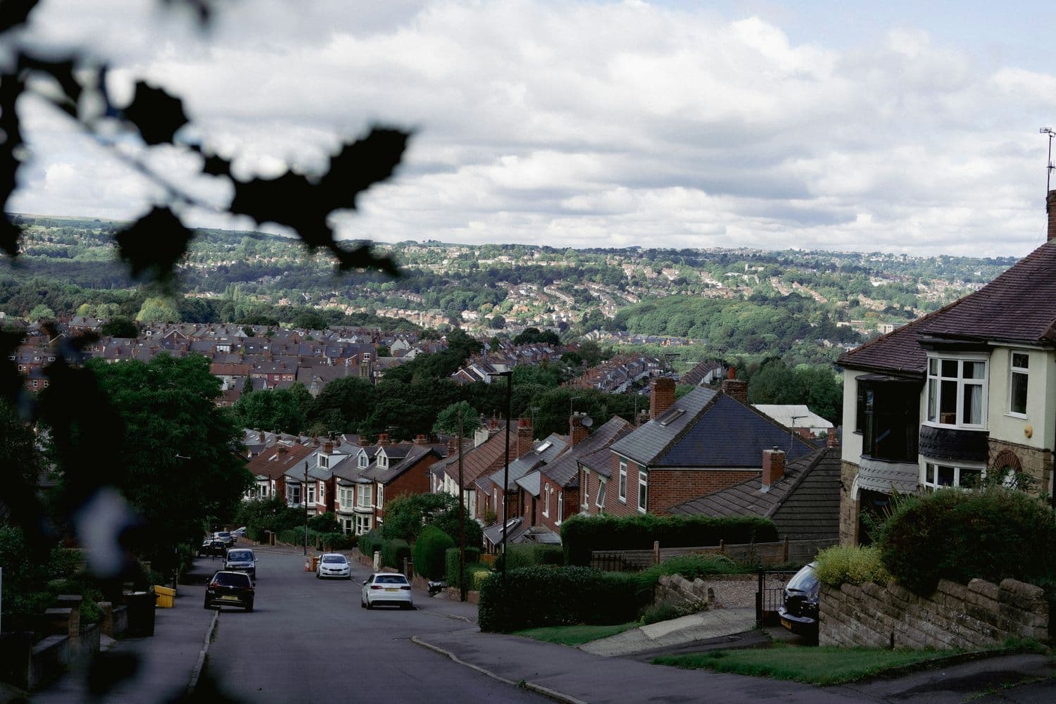 A residential street of family homes